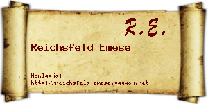 Reichsfeld Emese névjegykártya